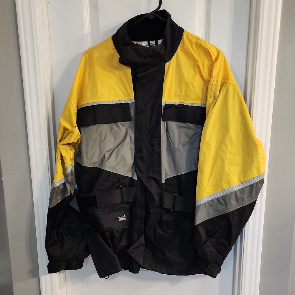 Yellow and Black Colorblock Jacket